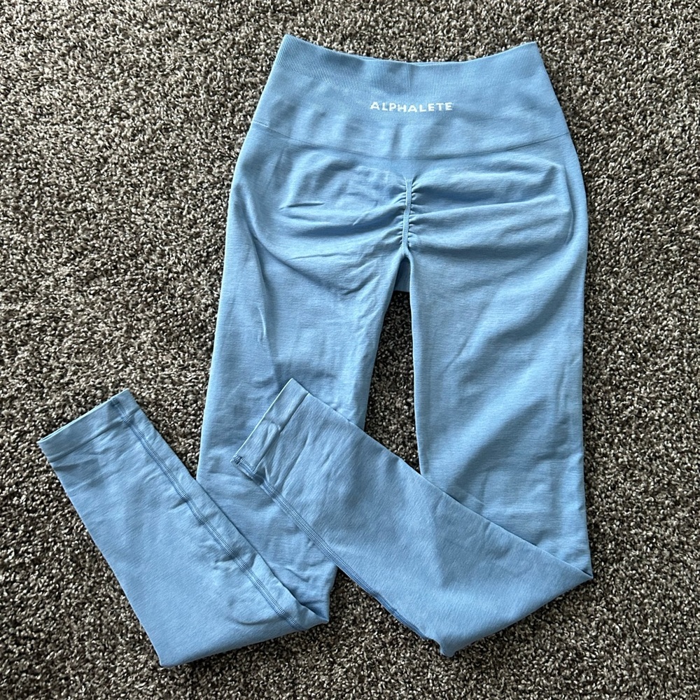 Sky blue Alphalete amplify leggings, size S